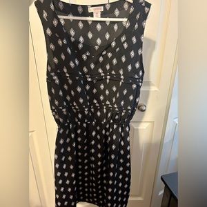Xhilaration Women’s black dress with white diamonds